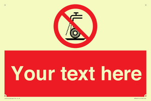 Custom prohibition Do not use for wet grinding